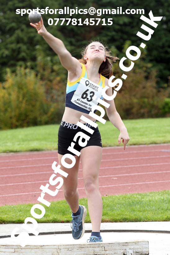 Shot putt, NECAA Open Meeting, Morpeth, Sunday, October 18th. David T. Hewitson/Sports for All Pics